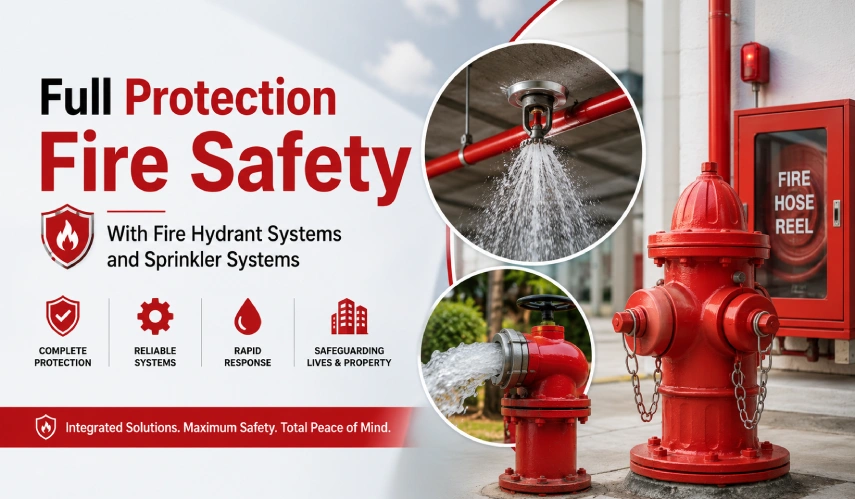 Full Protection Fire Safety With Fire Hydrant Systems and Sprinkler Systems