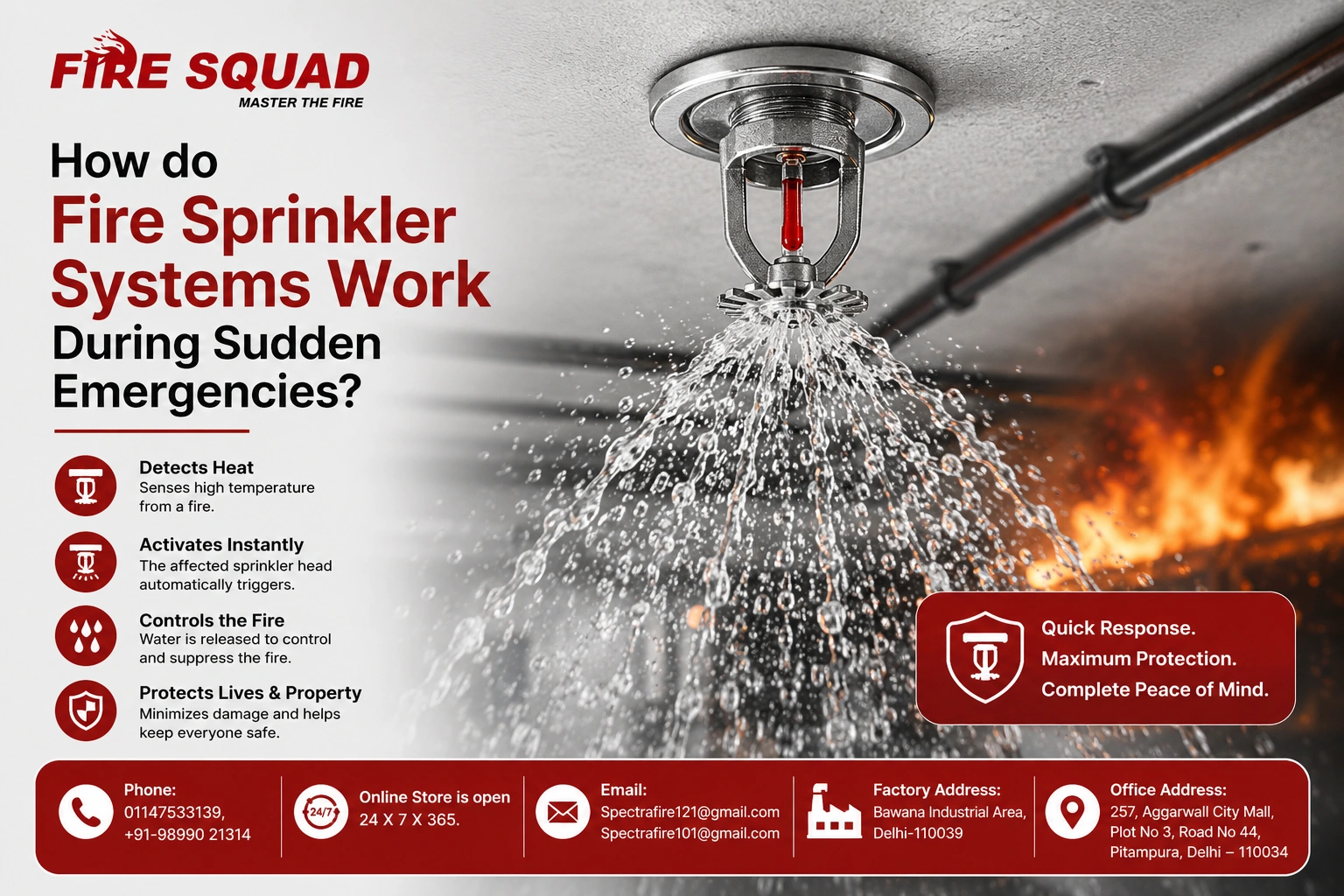 How do Fire Sprinkler Systems Work During Sudden Emergencies?